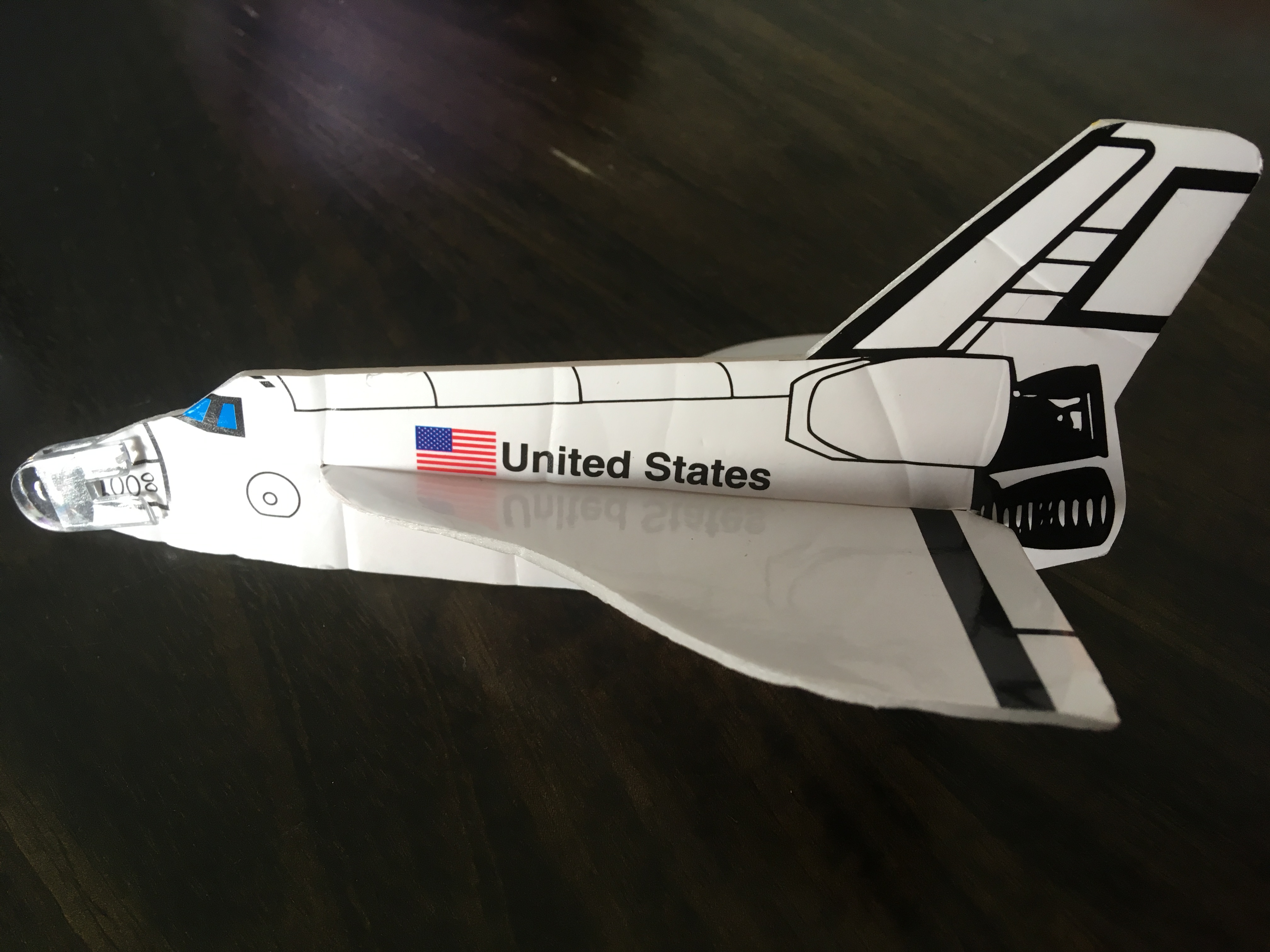 Space shuttle glider assembled