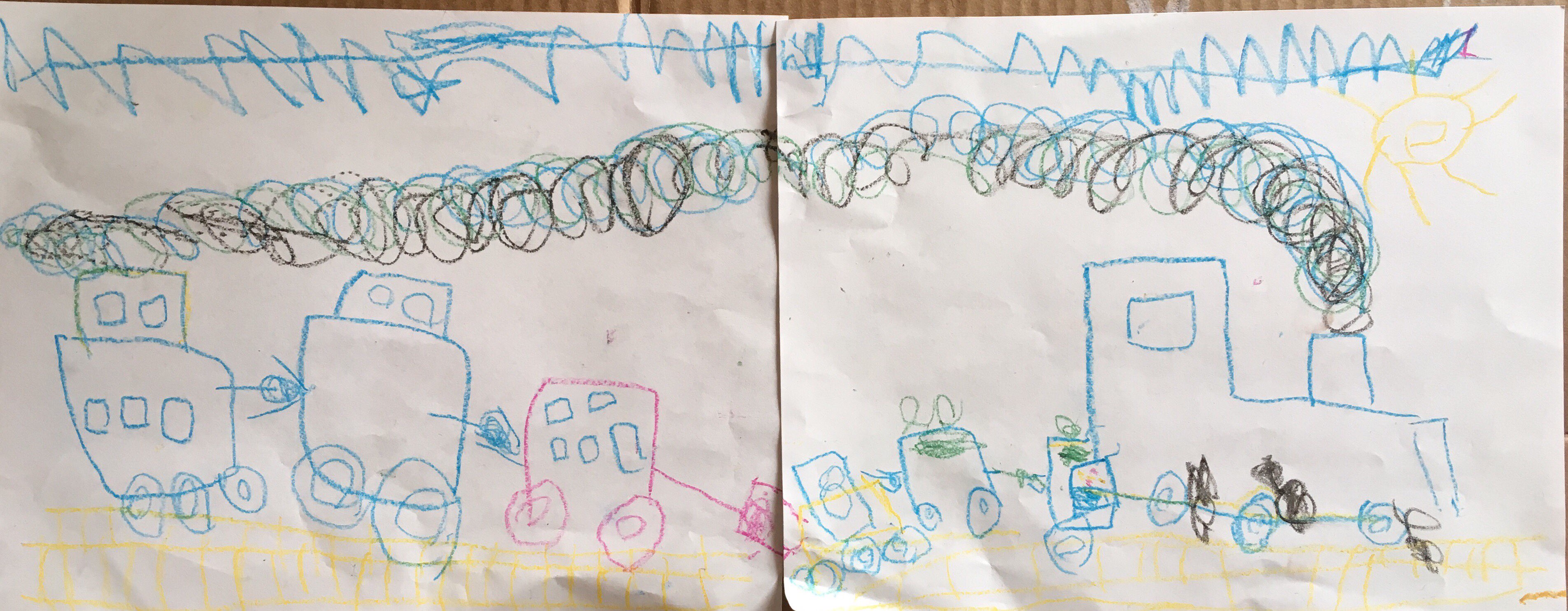 A picture of a train drawing